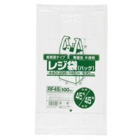 ジャパックス RF45 レジ袋（無着色）省資源 関東45号/関西45号　【20冊入り】（100枚×10冊×2箱）
