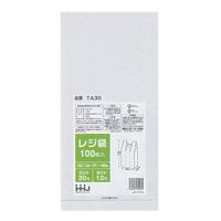 HHJ TA30 レジ袋 白 東日本12号/西日本30号　【6000枚入り】（100枚×60冊）