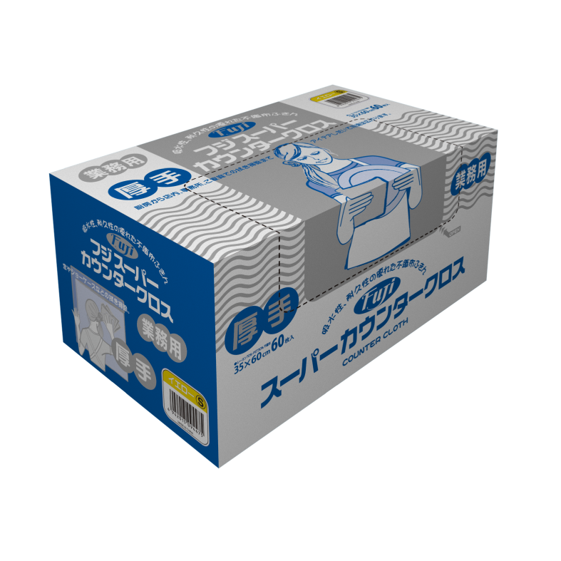 フジスーパーカウンタークロス 厚口 60枚 イエロー　【6箱入り】 7,623円(税込)