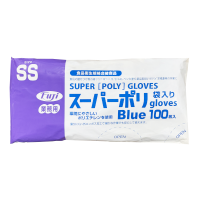 安い！フジスーパーポリグローブ 袋入り ブルー SS　【6000枚入り】（100枚×60袋）7,194円(税込)