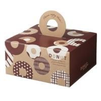 業務用 包装紙S 3400枚(100枚入り×34セット)ドーナツ、コロッケ等 激安】ドーナツ箱 ドーナツギフトキャリー S - 業務用消耗品の激安通販