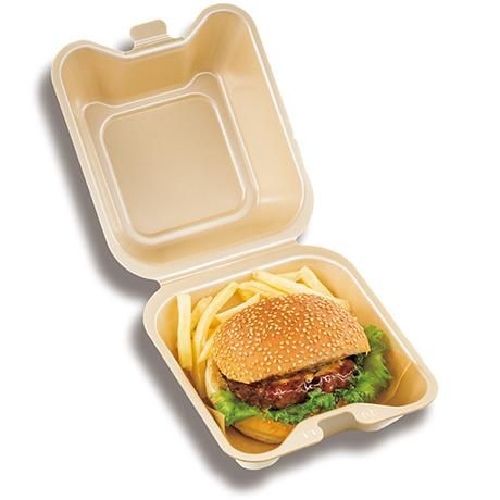 エコパームBOX バーガー1個用 バーガー容器 (縦125 横120 高さ90 底