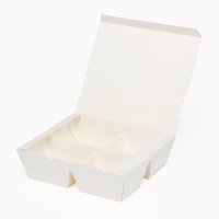 安い！HEIKO エコランチボックス 4仕切 ホワイト　【400枚入り】31,691円(税込)