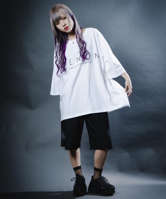 Simple logo S/S big tee 【WHITE × BLACK】<img class='new_mark_img2' src='https://img.shop-pro.jp/img/new/icons5.gif' style='border:none;display:inline;margin:0px;padding:0px;width:auto;' />