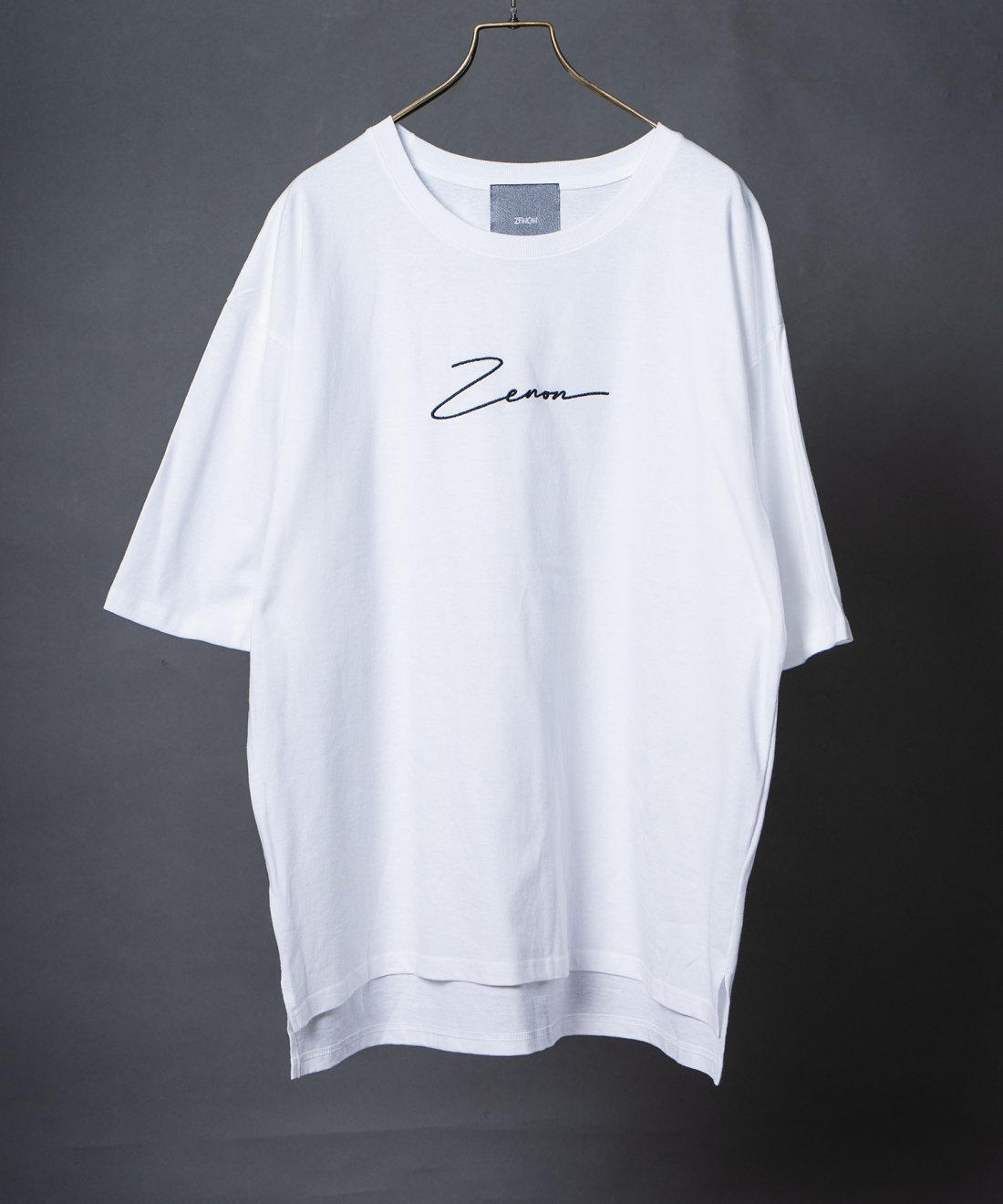 【ZERO EVOKE ハイライン ZENON】 Front embroidery（刺繍） S/S big tee 【WHITE】 -