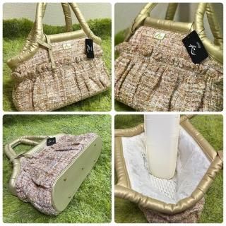 手数料安い K.GRACE ケイグレイス ツイードキャリーバッグ（キャリーバッグ キャリーバッグ・スリング