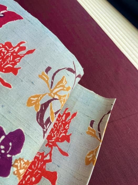 型絵染 型絵染め 型染め 名古屋帯 なごや帯 作家 蝶 芍薬 絞り