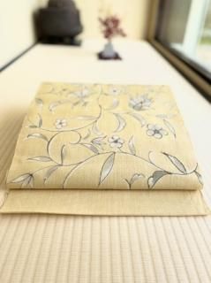 508mn84▲格子 金糸 花唐草 茶系 九寸名古屋帯▲美品 508mn84△格子 金糸 花唐草 茶系 九寸名古屋帯△美品 - メルカリ