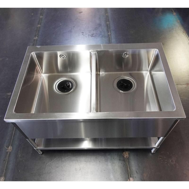 タニコー 業務用厨房機器 2槽シンク流し/作業台