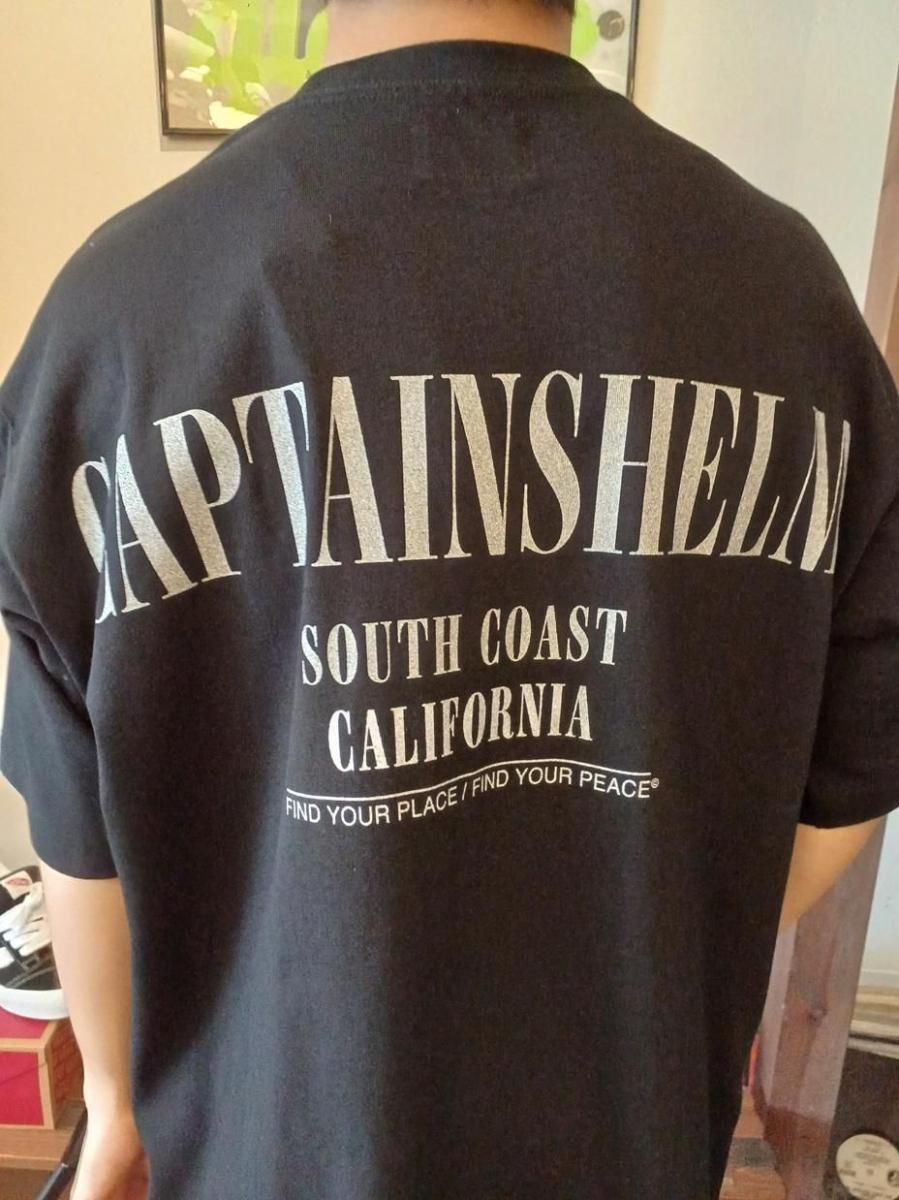 【CAPTAINSHELM】#CH CAL RINGER TEE アメカジ 古着 PURA限定 CAPTAINS HELM TEE 「#SOUTH COAST -BLACK」 - 東海