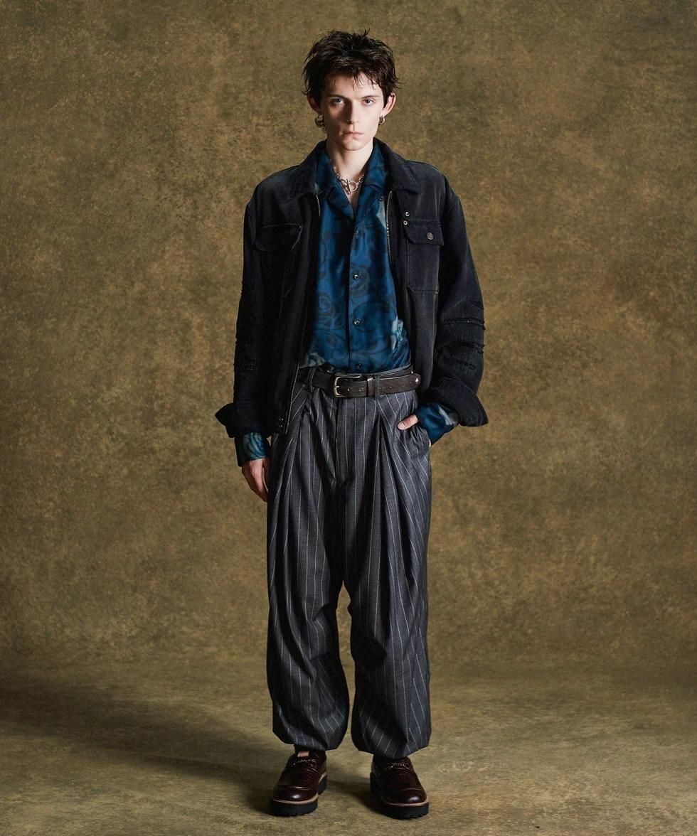 glamb Tuck in Tuck Pants / グラム タックインタックパンツ（GRAY