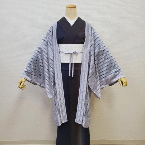 ストライプレース羽織(ラベンダーグレー) - RICO STYLE WEB SHOP ストライプレース羽織(ラベンダーグレー) - RICO STYLE WEB SHOP