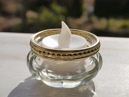 ティーライトキャンドル型電池式ライト 2個セット 約37mm×高さ約