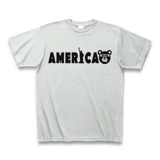 MR.HUGE WORLD TOUR AMERICA BEAR  （ワールド　ツアー　ベア　アメリカ　プリント） Tシャツ　アッシュ