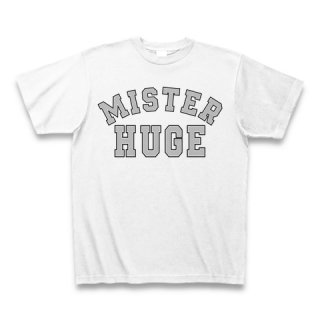 MR.HUGE MISTERHUGE　UNIVERSITY LOGO（ユニバーシティ　ロゴ）PRINTED Tシャツ　グレー