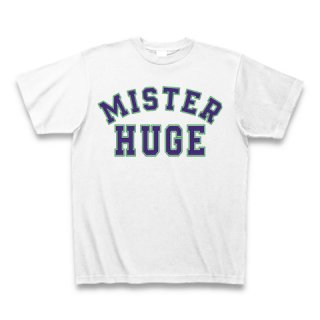 MR.HUGE MISTERHUGE　UNIVERSITY LOGO（ユニバーシティ　ロゴ）PRINTED Tシャツ　ネイビー