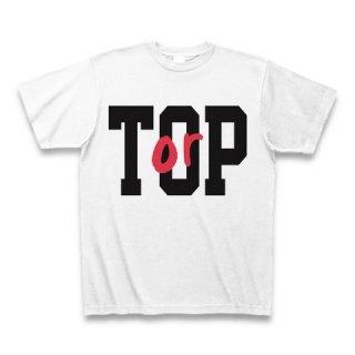 MR.HUGE TOP or BTM BOTH SIDE  ROGO（TOP BTM　両面　ロゴ）PRINTED Tシャツ　ホワイト