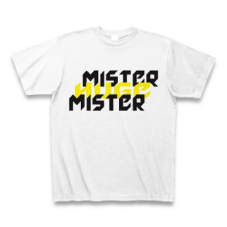 MR.HUGE MISTER&HUGE DEGITAL LOGO (ミスター＆ヒュージ　デジタル　ロゴ）Tシャツ イエロー
