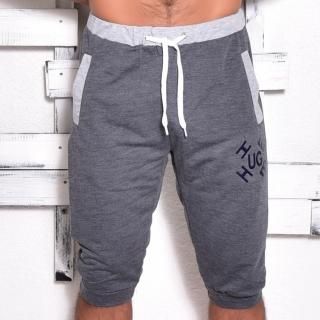 MR.HUGE LOGO BYCOLOR MIDDLE SHORT PANTS（ロゴ　バイカラー　ミドル　ショート　パンツ）ダークグレー