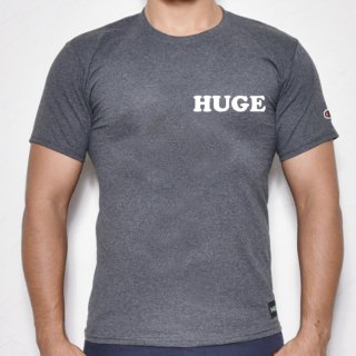 MR.HUGE POP HUGE ROGO PRINTED champion（ポップ　HUGE ロゴ　チャンピオン）Tシャツ　グレー