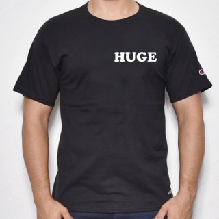 MR.HUGE POP HUGE ROGO PRINTED champion（ポップ　HUGE ロゴ　チャンピオン）Tシャツ　ブラック