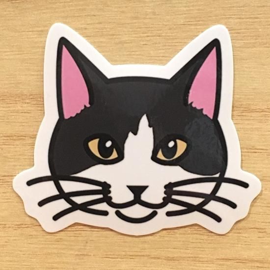 梶原美穂 またたび堂ねこ似顔絵ステッカー てぃびた - 猫専門