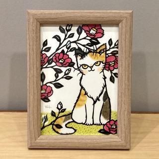 切り絵 一葉 観音松風直美