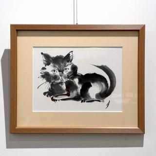 【新品未使用品】市田ひろみ 雨コート 反物 未仕立て品 黒地 猫柄 平面アート - 猫専門またたび堂 通販サイト