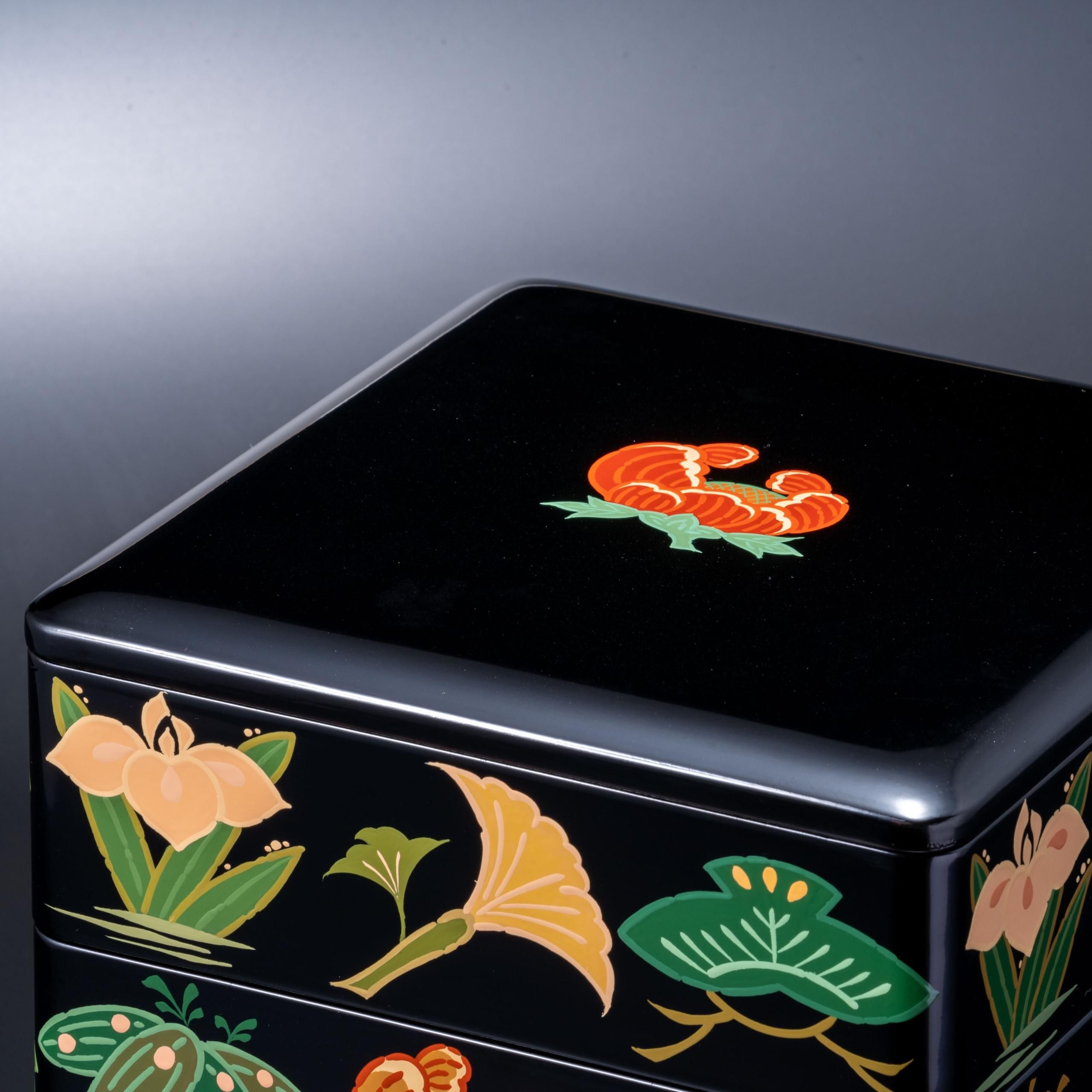 古代漆絵重箱 5.5寸 - 秀衡塗工房 丸三漆器 オンラインストア 古代漆絵重箱 5.5寸 - 秀衡塗工房 丸三漆器 オンラインストア