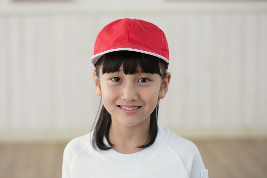 紅白帽子(女の子用)