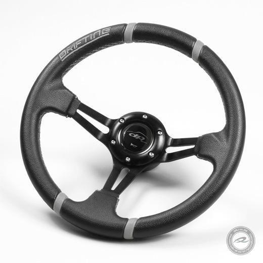 Deporacingステアリング DRIFTING 32φ フェイクレザー グレーダブルライン