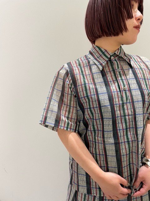 TOGA PULLAMesh Print Short Sleeve Shirt