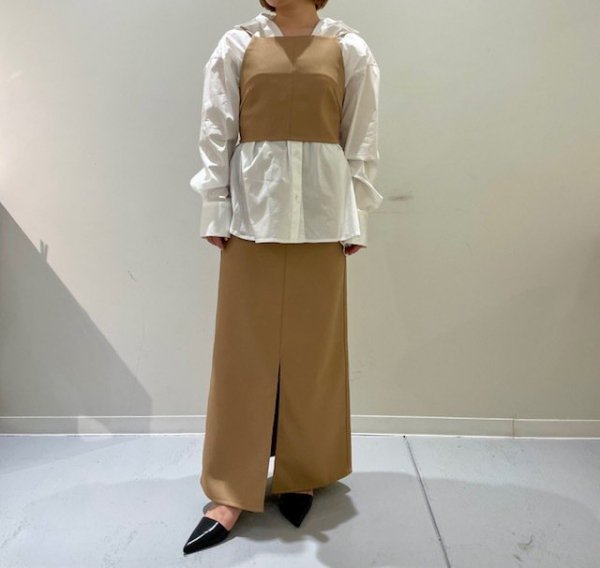 ELENDEEKLowrise twill long skirt