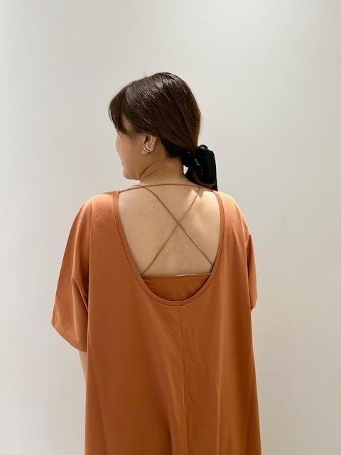 ESLOWPlain Jersey Layered Dress