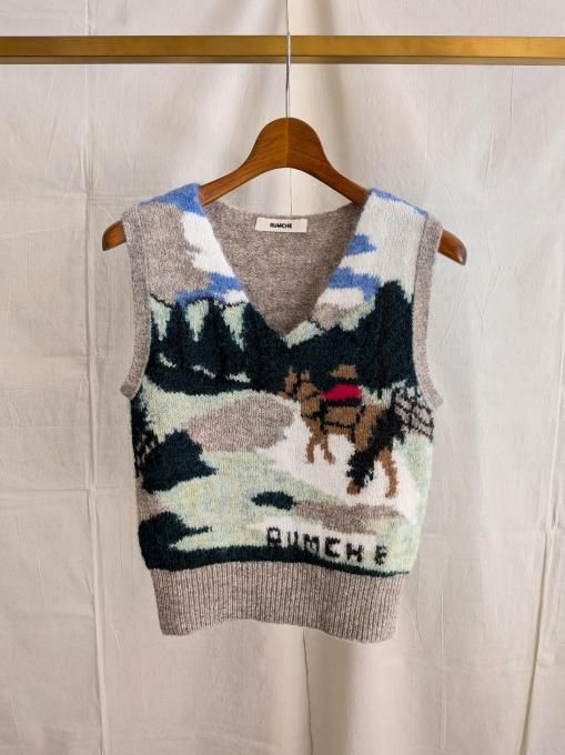 <img class='new_mark_img1' src='https://img.shop-pro.jp/img/new/icons12.gif' style='border:none;display:inline;margin:0px;padding:0px;width:auto;' />RUMCHELandscape knit vest
