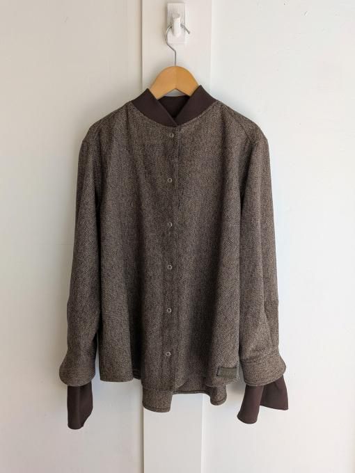 ODAKHAcombination tweed shirt