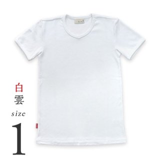 【美和縫製】無地厚手Tシャツ白雲（白）／ サイズ1