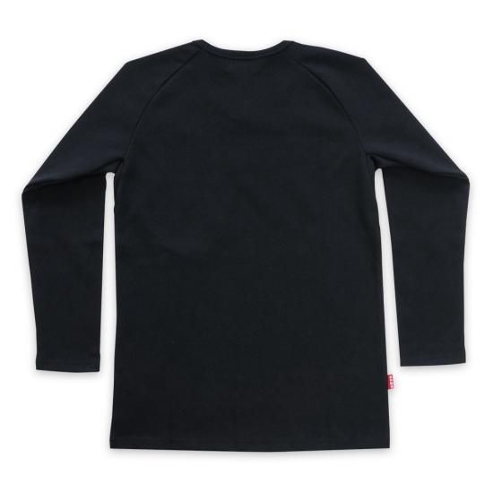 無地ラグラン長袖Tシャツ 炭黒（黒）／サイズ2 - 【美和縫製