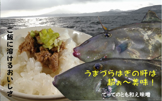 津軽日本海発 ウマヅラハギの肝味噌 ウマヅラハギの肝を使ったとも和え味噌は非常に珍しい逸品 津軽日本海発 ウマヅラハギの肝味噌 ウマヅラハギの肝を使ったとも和え味噌は非常に珍しい逸品
