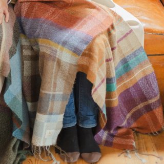 ベビーアルパカ　【一点物】　手織りショール　K21-01
