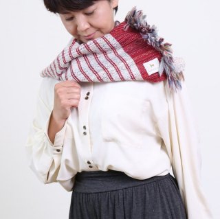 ベビーアルパカ　【一点物】　手織りスヌード　K21-06