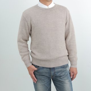 メンズ　スーパーベビーアルパカ　ベーシックセーター（クルーネック）　全1色