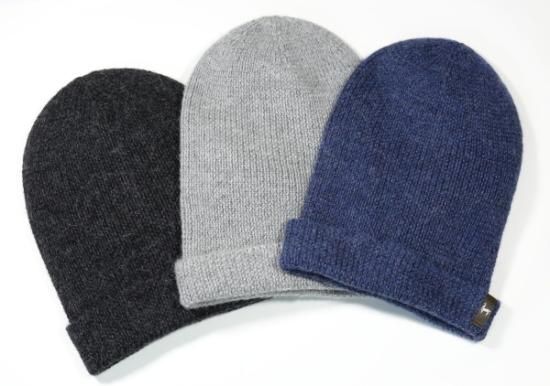 ベビーアルパカ ニット帽 折り返しワッチ 全3色 M/L