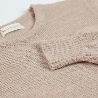 <img class='new_mark_img1' src='https://img.shop-pro.jp/img/new/icons14.gif' style='border:none;display:inline;margin:0px;padding:0px;width:auto;' />レディース ベビーアルパカ ベーシックセーター(クルーネック) ベージュ