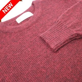 <img class='new_mark_img1' src='https://img.shop-pro.jp/img/new/icons14.gif' style='border:none;display:inline;margin:0px;padding:0px;width:auto;' />レディース ベビーアルパカ ベーシックセーター(クルーネック) ダークレッド