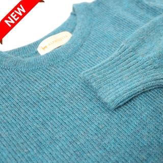 <img class='new_mark_img1' src='https://img.shop-pro.jp/img/new/icons14.gif' style='border:none;display:inline;margin:0px;padding:0px;width:auto;' />レディース ベビーアルパカ ベーシックセーター(クルーネック) サマルカンドブルー