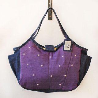 TMM-040-PP　刺繍（紫）ミニママバッグ