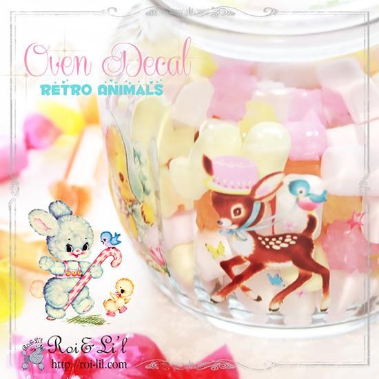 オーブンデカール 『RETRO ANIMALS/レトロアニマル vol.1』 白磁