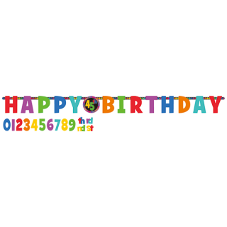 Ginger Ray】HappyBirthday スクリプトガーランド 筆記体バナー Ginger Ray】HappyBirthday スクリプトガーランド 筆記体バナー