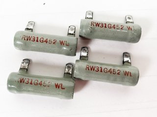 WL RW31G452 無誘導巻線抵抗器 4520Ω 30W 4本 [26899]